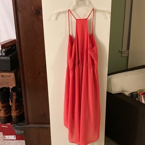 Dark coral cocktail dress - Picture 4 of 4